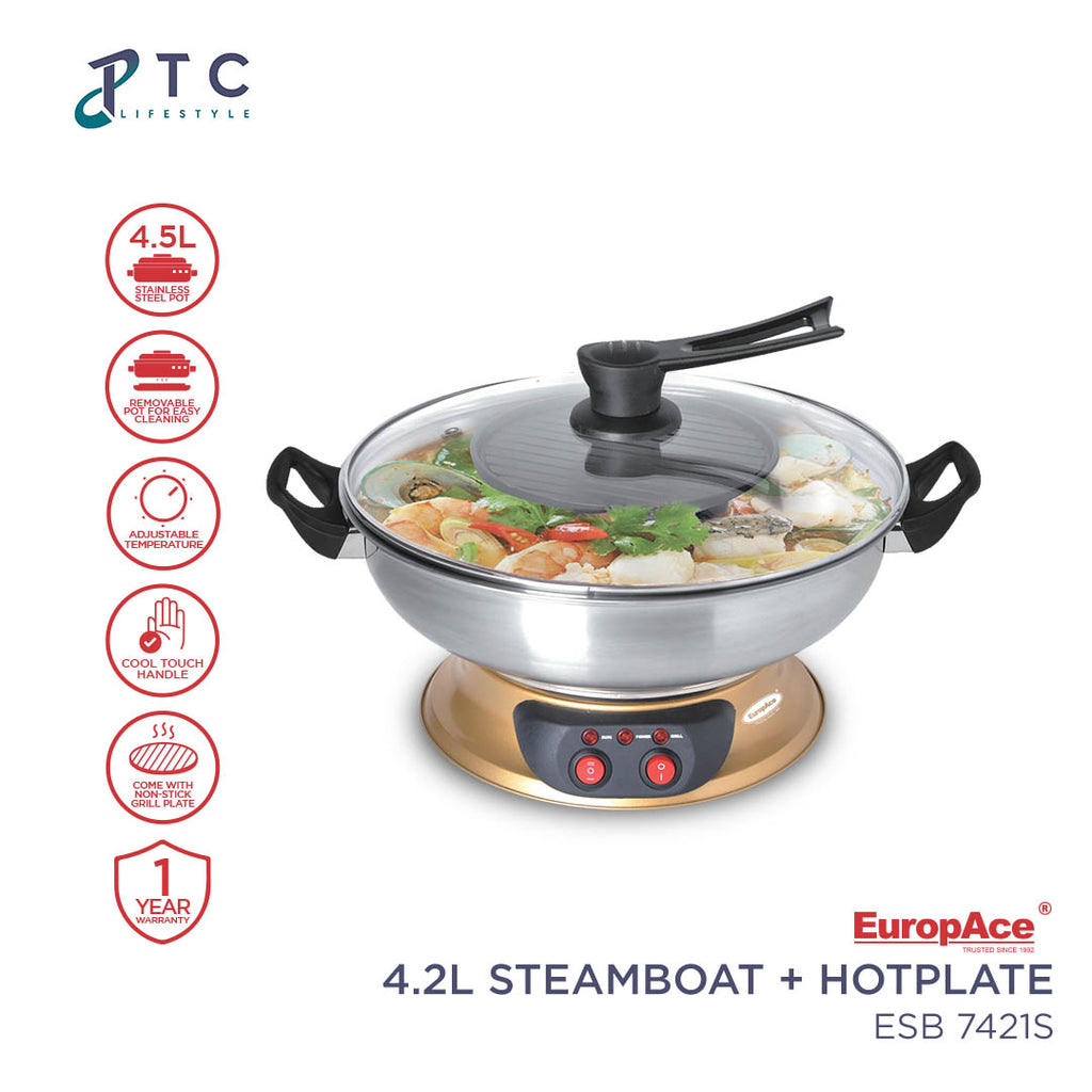 EUROPACE Steamboat with Hotplate 4.2L