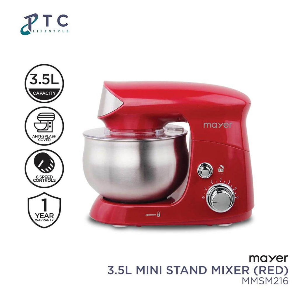 Mayer Mini Stand Mixer 3.5L-Red