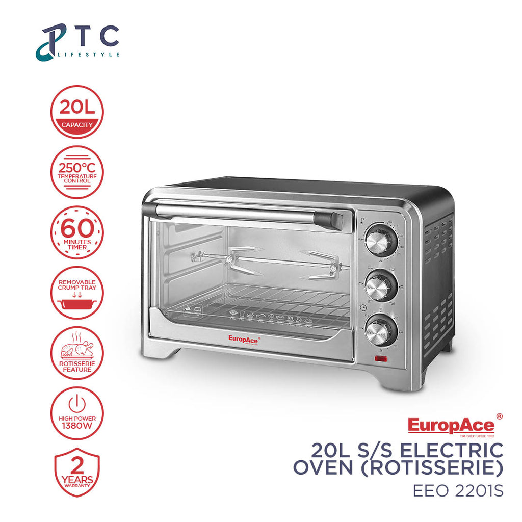 EUROPACE Electric Oven with Rotisserie 20L