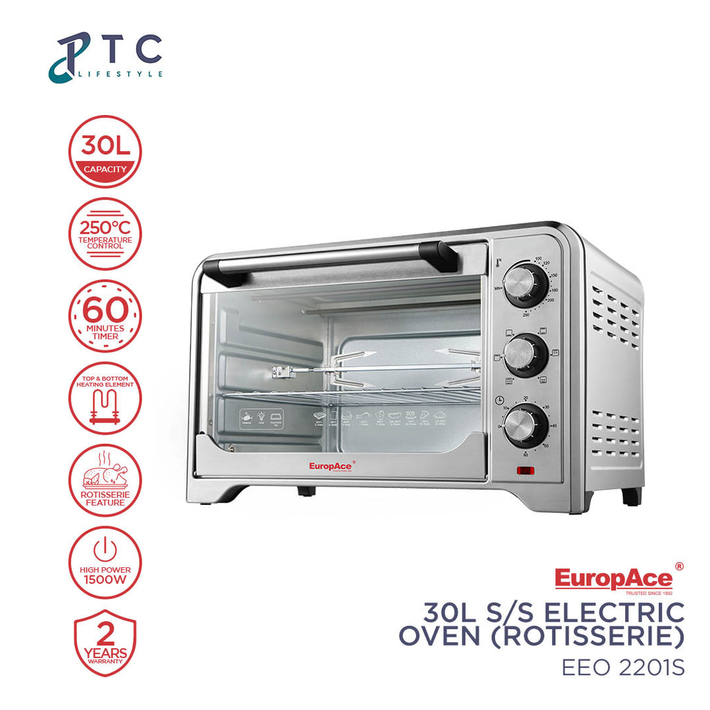EUROPACE Electric Oven with Rotisserie 30L
