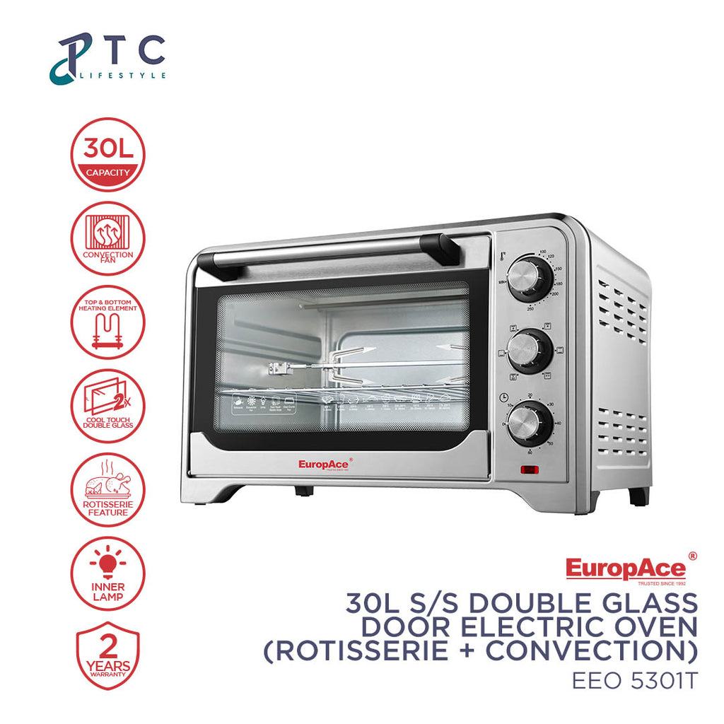 EUROPACE Electric Oven Rotisserie+Convection 30L