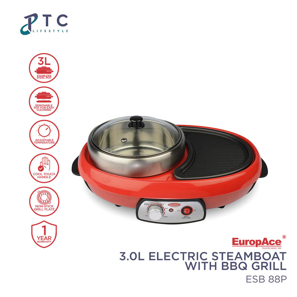 EUROPACE Steamboat with BBQ Grill 3.0L