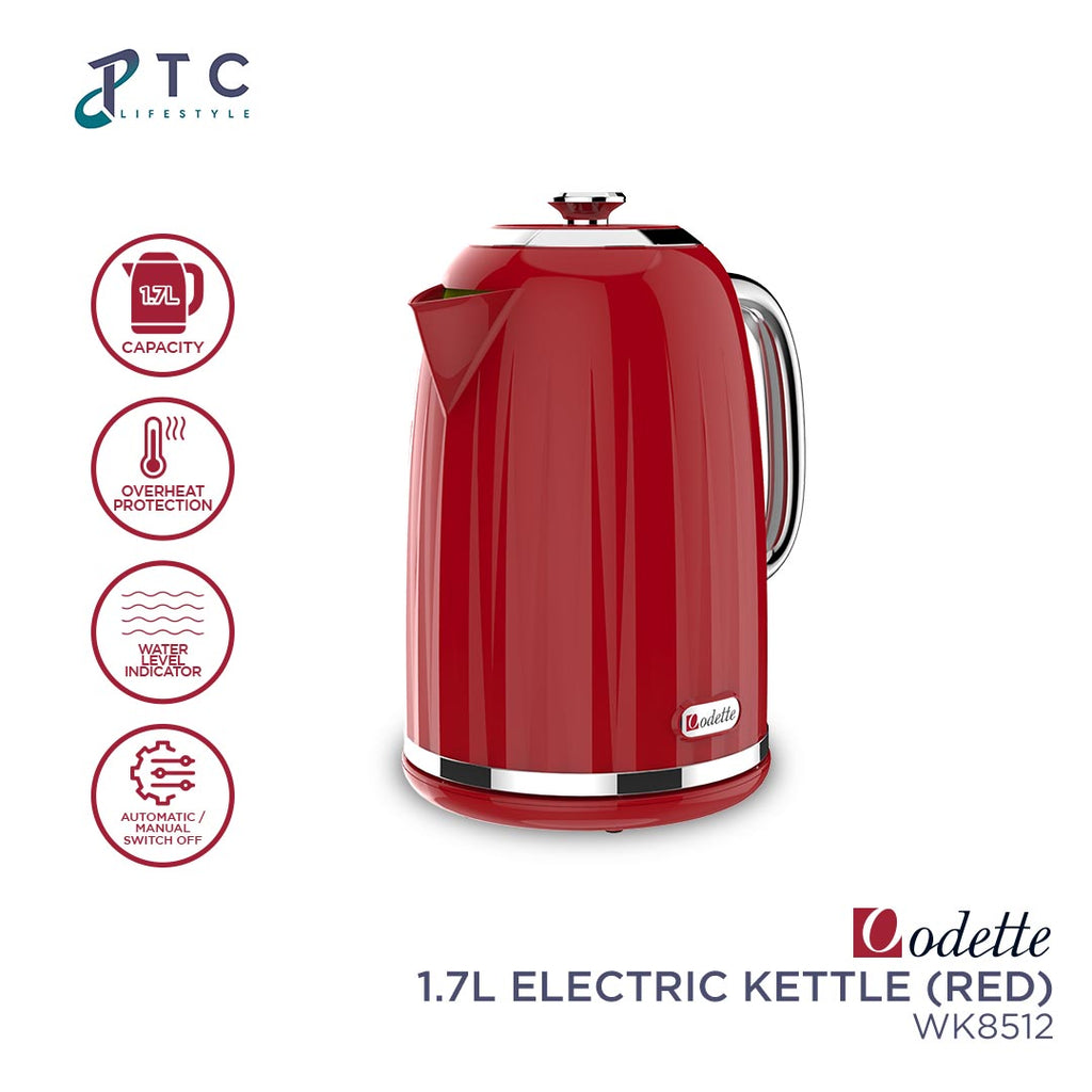 ODETTE Electric Kettle 1.7L - WK8512 Red
